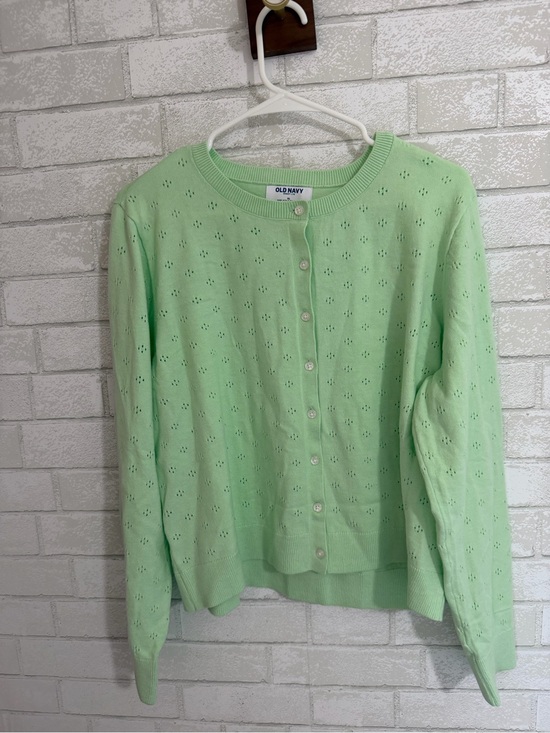 Old Navy Sweaters - Old Navy Women's Light Green SoSoft Lite Cropped Crew-Neck Cardigan XL #3094